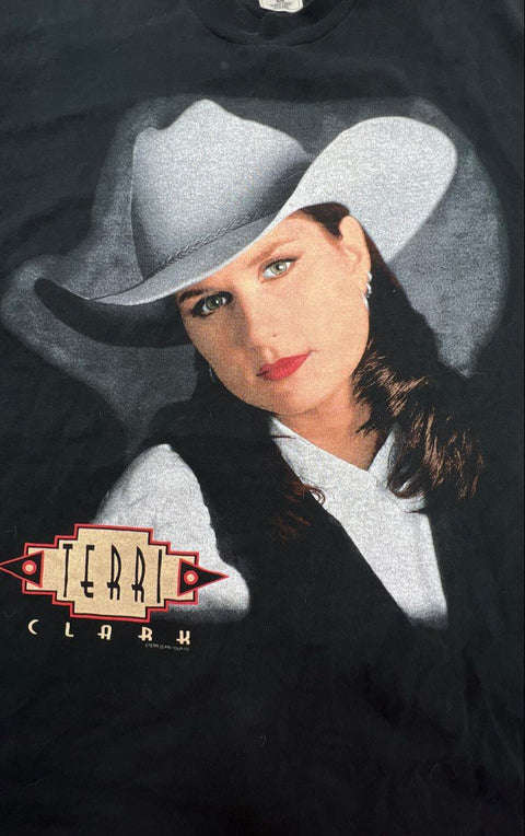 Vintage 1996 Terri Clark Poor Poor Pitiful Me On Tour T-Shirt XL