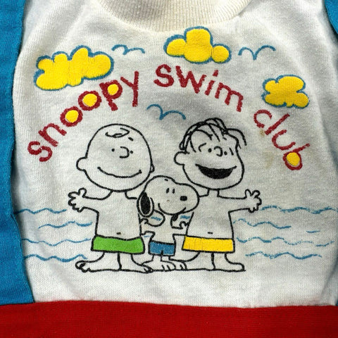 Vintage 80s Snoopy Peanuts Kids Clothing Lot Romper Shorts Pants USA Sz 3-12M