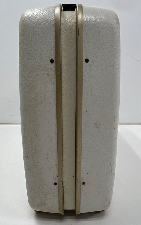 Vintage 1960s Samsonite Horizon Off White Hard Shell Suitcase Luggage 20"