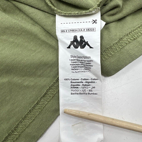 Kappa T-Shirt People In Motion Big Logo Graphic Green Sz Small