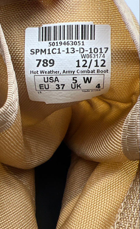 US Army Hot Weather Army Combat Boot Coyote Tan Suede Size 5 W