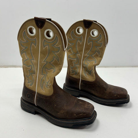 Ariat Sierra 10006725 Brown Leather Steel Toe Work Boots Men's Size 10 EE