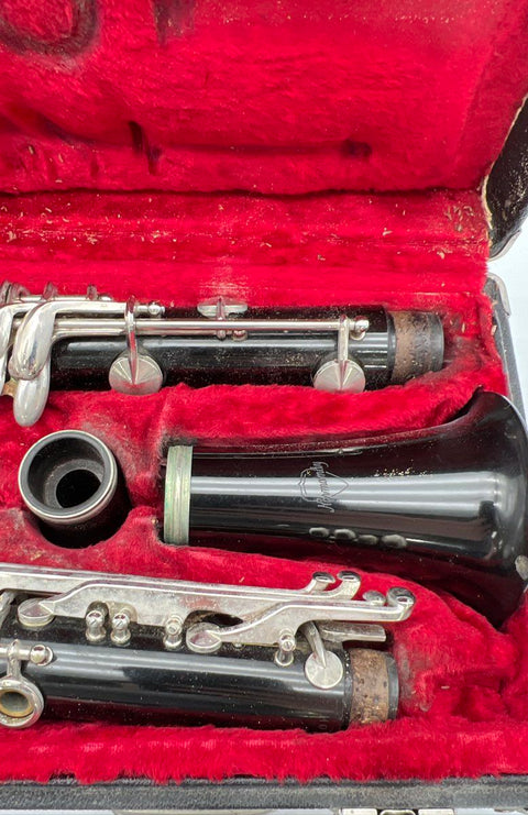 Vintage Normandy Bb Clarinet Wood Intermediate Instrument with Hard Case
