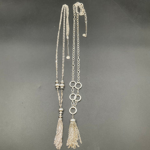 Nine West Liz Claiborne Silver Tone Fashion Necklace Wearable Jewelry Lot of 14