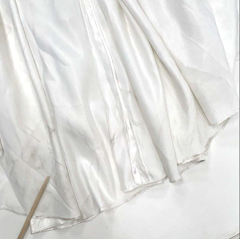 Vintage Y2K Women's White High Neck Halter Lace Beaded Wedding Dress Gown Sz 16