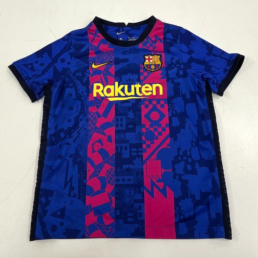 Nike FC Barcelona Blue Red 2021/22 Home Soccer Jersey Youth XL