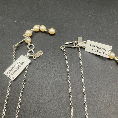 F.A.I.T.H. Silver Tone Faux Pearl Rhinestone Cross Jewelry Lot 4 Pieces NWT