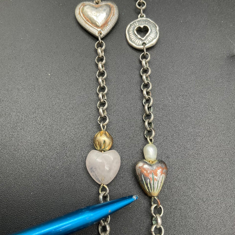 Chico's Fashion Jewelry Lot of 7 Necklaces Silver Gold Tone Beaded Charms