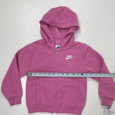 Nike Kids Pink 2-Piece Fleece Hoodie Sweatpants Set NWT Sz 4T