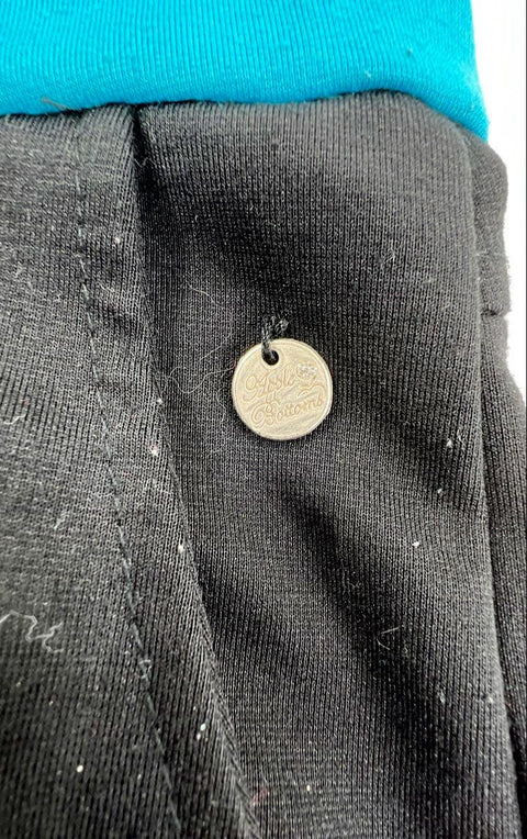 Apple Bottoms Women's Black Blue Strapless Zipper Romper Vintage Y2K Pockets SzL