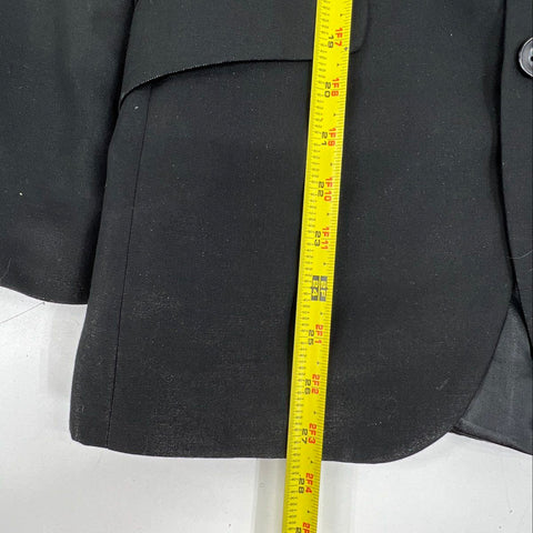 Lot of 2 Men's Italian Designer Suit Coat Blazer Jacket Black & Gray Wool