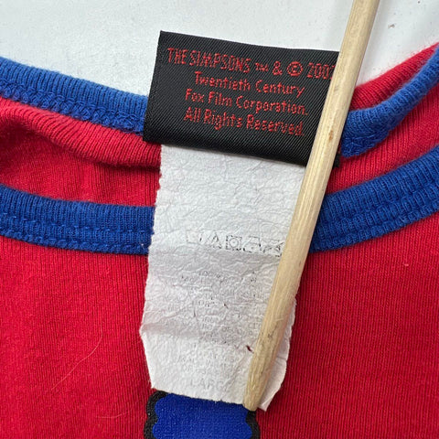 Vintage 2002 The Simpsons Family Graphic Y2K Layered Long Sleeve Shirt Sz L