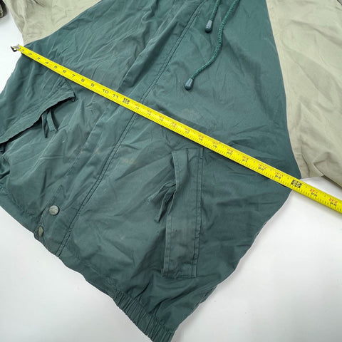 Vintage 90s Grand Slam Green Khaki Colorblock Hooded Windbreaker Jacket Men's L