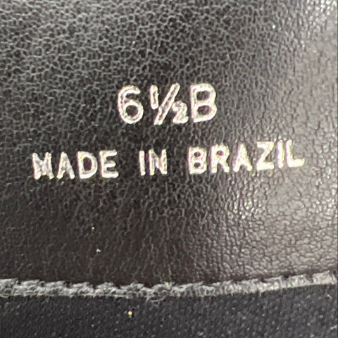 Talbots Black Leather Knee High Block Heel Side Zip Boots Size 6.5 B