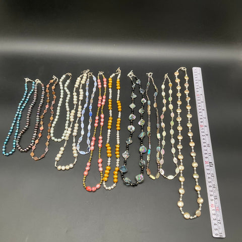 Freshwater Cultured Pearl & Shell Necklace Lot of 10 Mixed Styles 1.1 Lbs