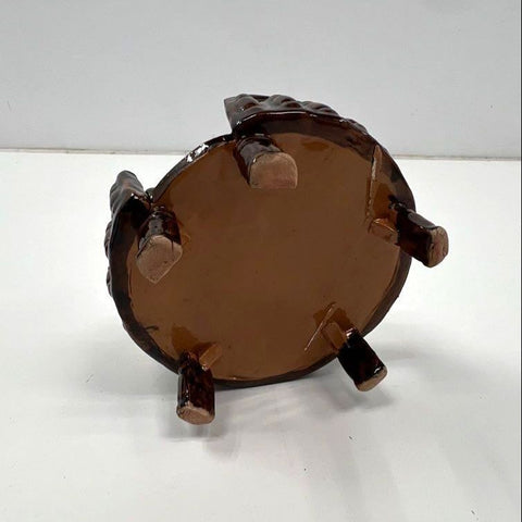 Ceramic Central Asian Tapchan Figurine Men Gathering Hand-Painted With Box