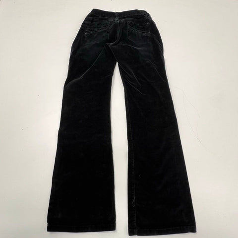 Vintage Y2K Guess Black Stretch Corduroy Flare Leg Pants Women's Size 29