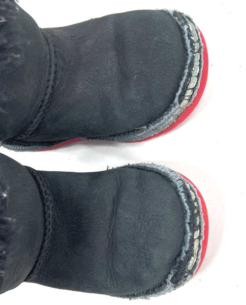 Ugg Australia Disney I Bailey Bow Minnie Black Red Boots Toddler