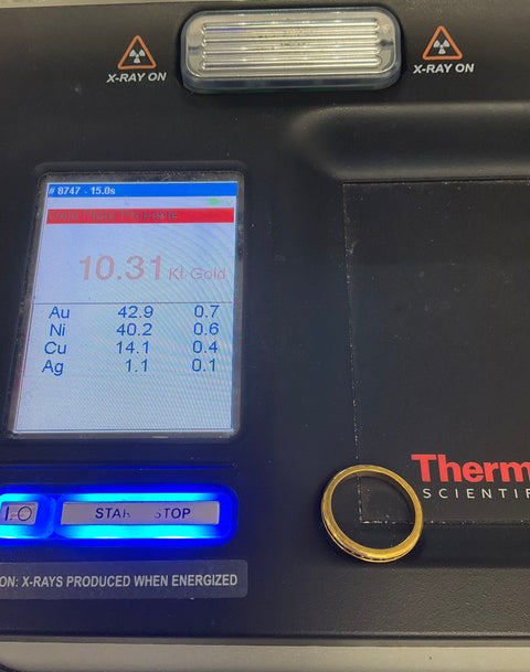 Vintage Avon Signed Gold Tone Rhinestone Stacking Ring Set Red White Blue 9