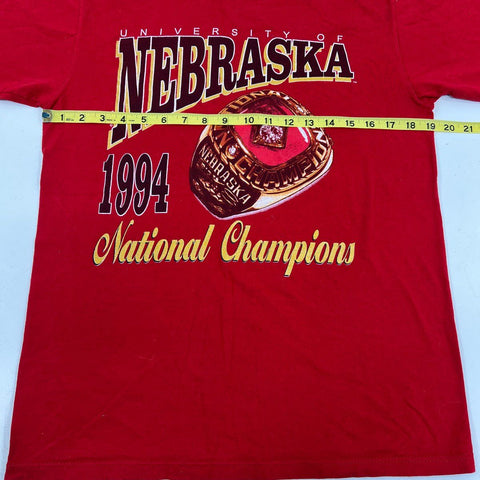 Vintage 1994 Nebraska National Champions Single Stitch Jerzees T-Shirt Sz M