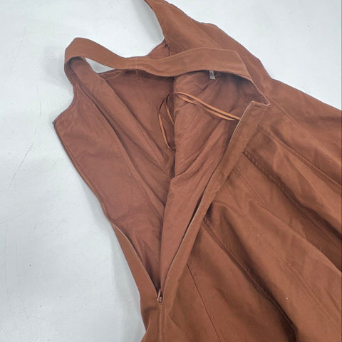 Elie Tahari Women's Brown Cotton A-Line Fit & Flare Dress Sz S