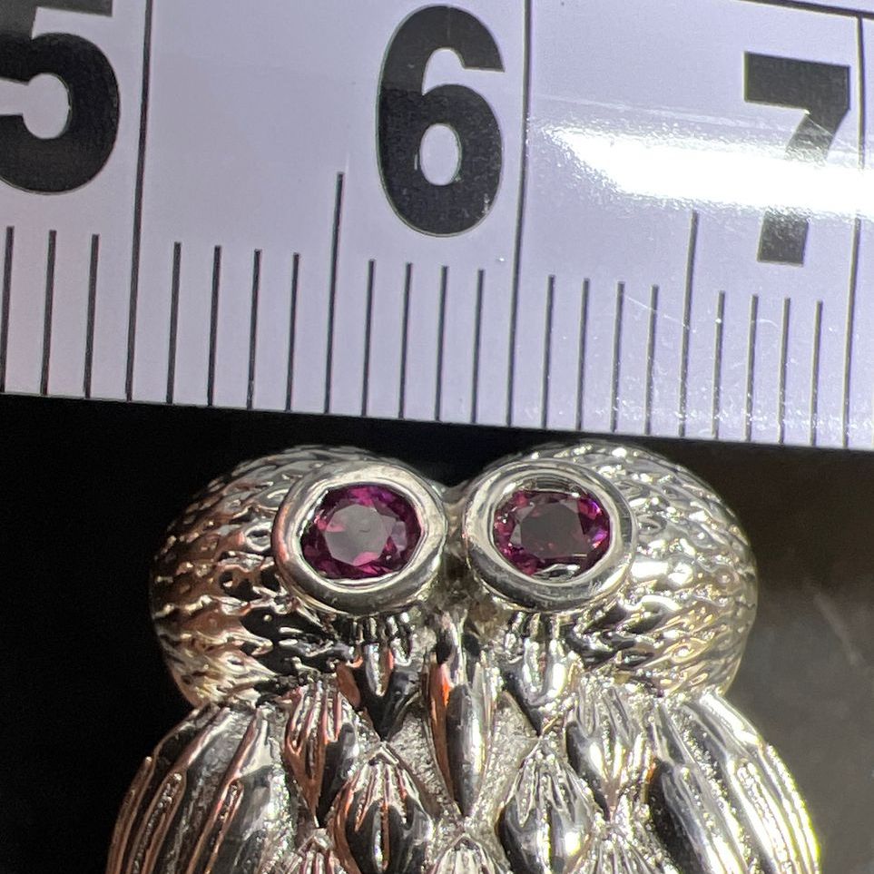 Rhodalite Garnet Owl Ring Size 8 NWT