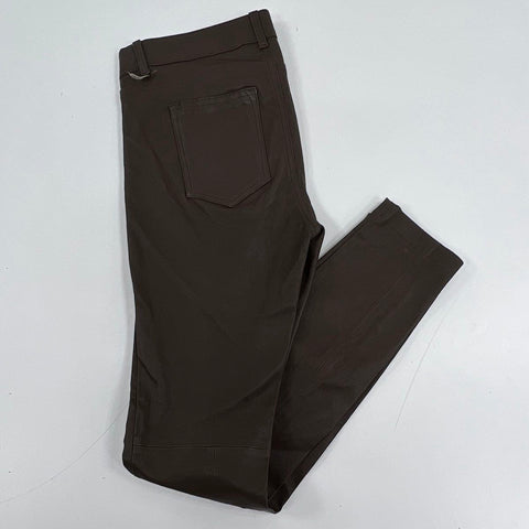 Vince Women's V2900 Skinny Lamb Leather Pants Brown 5-Pocket Size 8