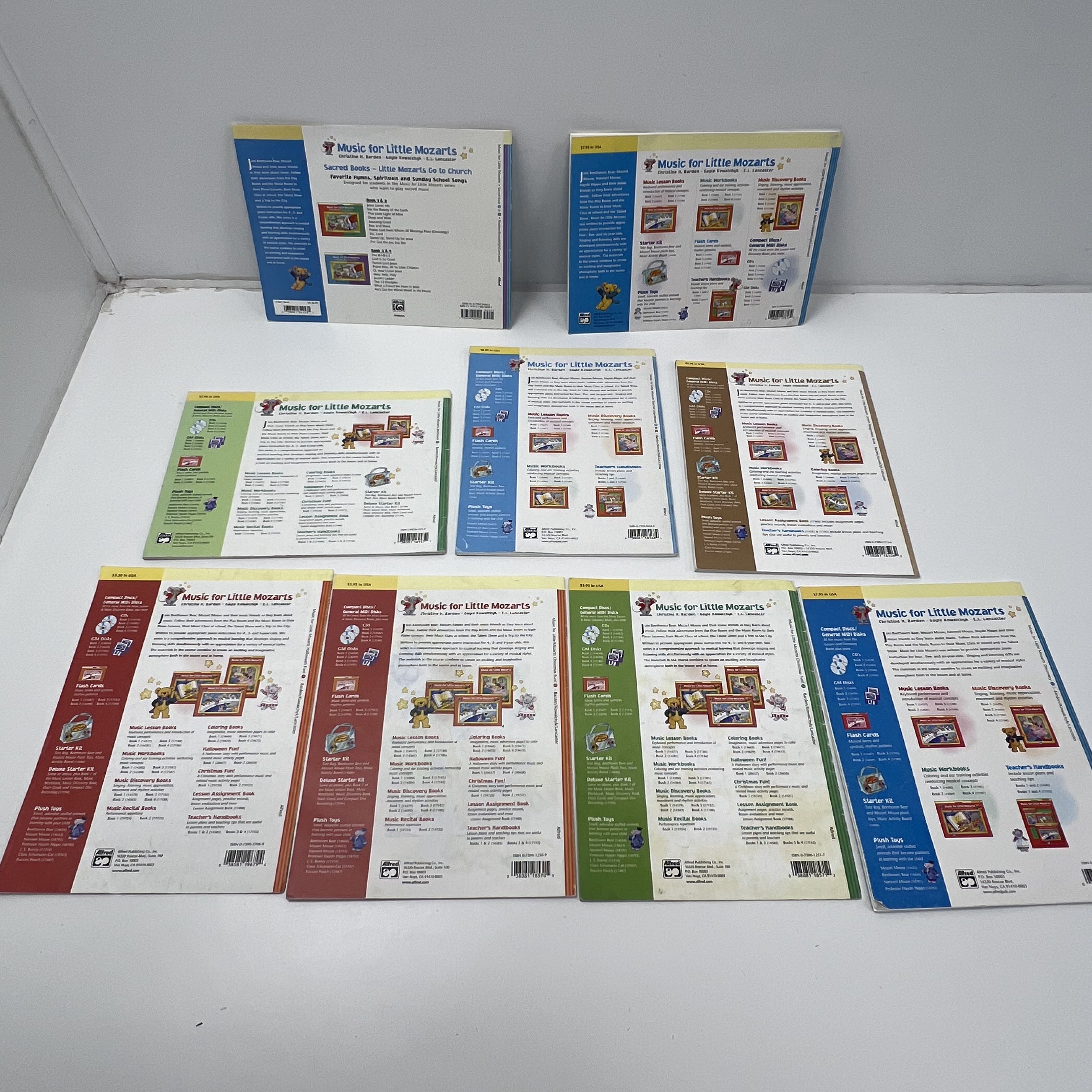 Alfred's Music For Little Mozarts Lot of 9 Music Workbooks