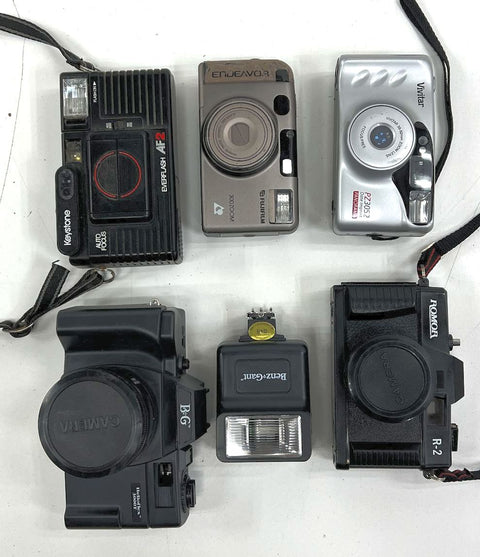 Vintage Film Camera Lot 35mm SLR Point & Shoot APS Hanimex Fuji Keystone