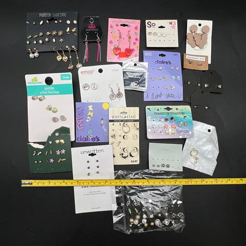Mixed Fashion Earring Lot 75+ Pairs Claire's Paparazzi Sterling Silver