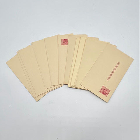 Vintage US Postal Cards Lot Pre-Stamped Franklin 2 Cent Lincoln 4 Cent Unused