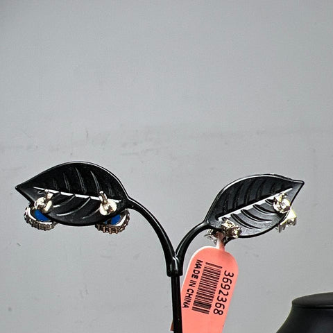 2 Pair 925 Sterling Silver Rhinestone Earrings NWT