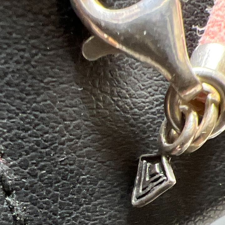 Silpada Sterling Silver Cat & Dog Pendant Pink Leather Cord Necklace
