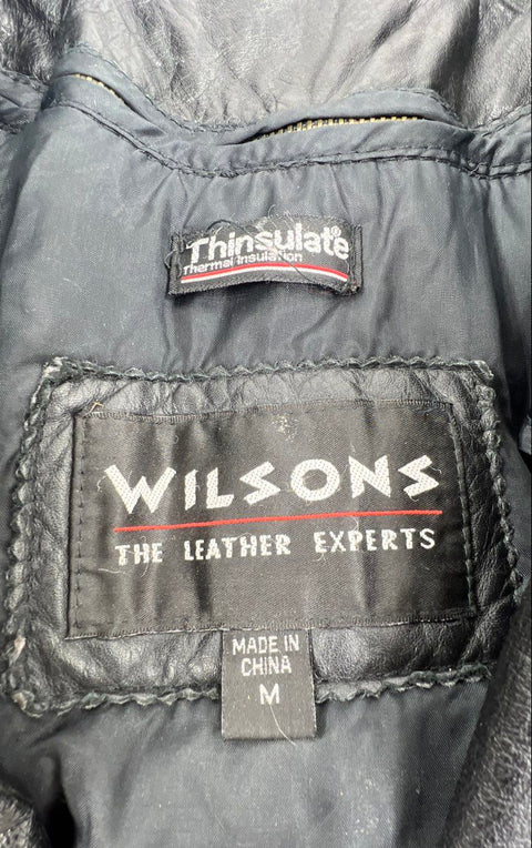 Wilsons Leather Women's Black Vintage Y2K Thinsulate Insulated Long Coat Sz M