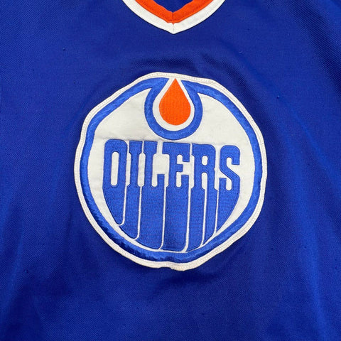 Vintage 80s Edmonton Oilers NHL Hockey Jersey Gretzky Era Made in Canada Sz XL