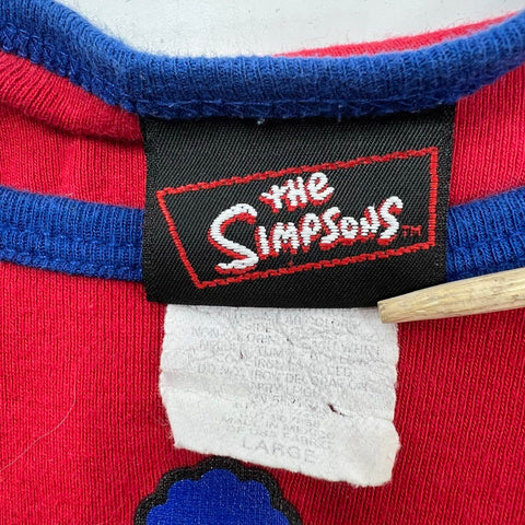 Vintage 2002 The Simpsons Family Graphic Y2K Layered Long Sleeve Shirt Sz L