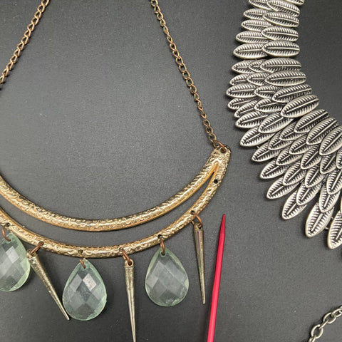 Fashion Statement Necklace Lot of 8 Boho Tribal Bib Collar Pendant Styles