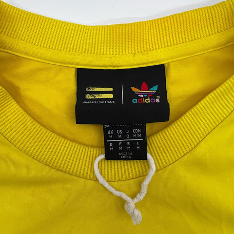 Adidas Men's Yellow Hu Holi Knit Tee T-Shirt Size M CW9102
