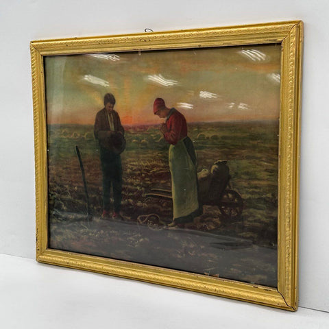 Jean-Francois Millet The Angelus Vintage Framed Print 18x22 Barbizon Style Art