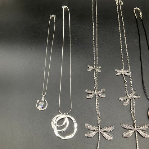 Cara NY & Fashion Necklaces Jewelry Lot of 10 Dragonfly Floral Tree of Life