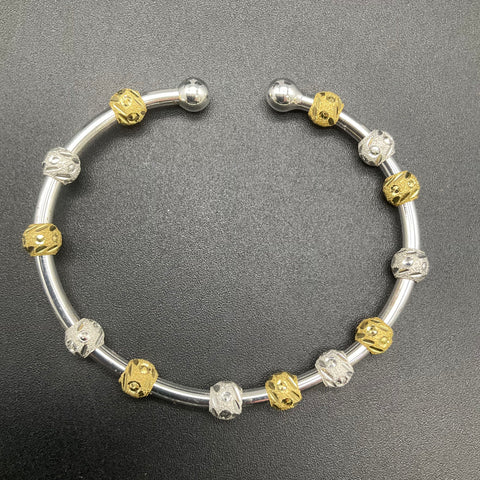 Chelsea Charles Golf Goddess Stroke Counter Bracelet Silver & Gold Tone Size 6.5