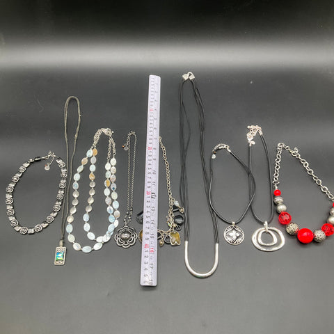 Liz Claiborne Chico's Fashion Jewelry Lot of 9 Statement Necklaces Mother Pearl