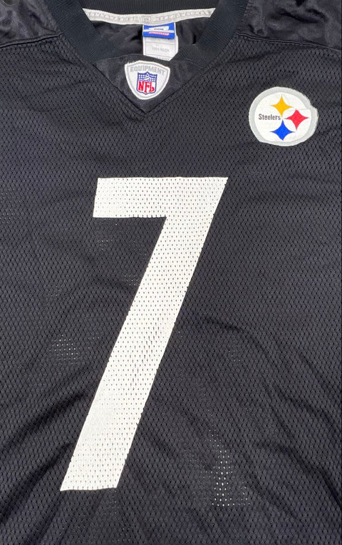 Vintage Y2K Reebok Men's Steelers Ben Roethlisberger #7 Jersey Black 4XL