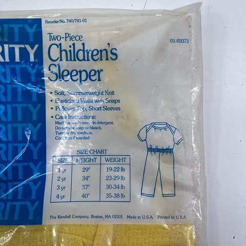 Vintage 1979 Hanna-Barbera Curity 2-Piece Sleeper NIP Made in USA Sz 1yr