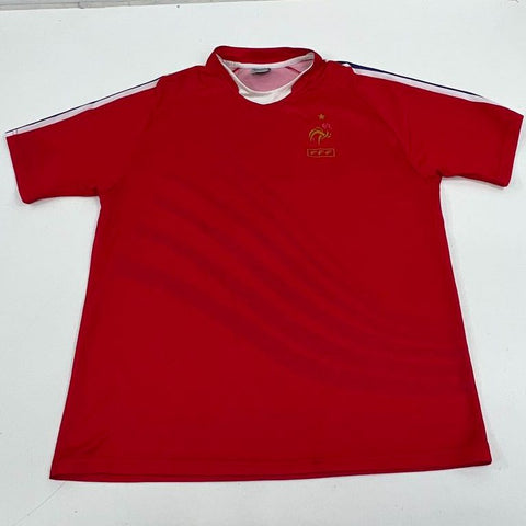 Vintage 90s France FFF 1998 World Cup Champs Soccer Jersey #6 Made in Mexico 2XL