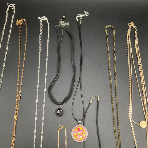 Fashion Jewelry Lot of 11 Necklaces Chokers Mermaid Dragon Multi-Strand Tassels