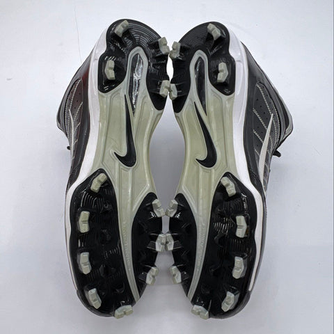 Nike Diamond Elite MCS Black White Baseball Cleats Size 15