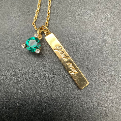 Kate Spade Gold Tone Lot of 2 Necklaces Spark Envy True Blue Bar Pendants