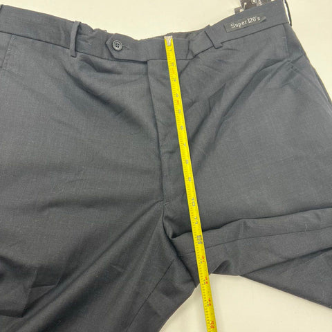 Bachrach NWT Charcoal Super 120s Serge Unhemmed Trousers Men's Size 40