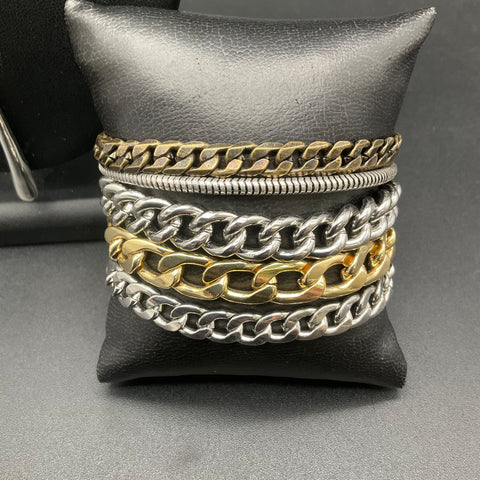 Jenny Bird Designer Two-Tone Multi-Strand Bracelet & Bar Pendant Necklace Lot